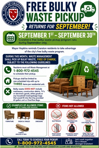 September Free Bulky Waste Pick Up